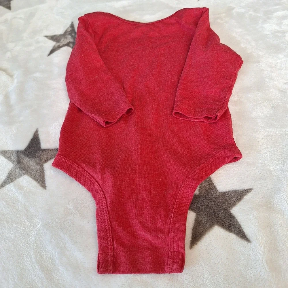 Nike Boys Red Already Awesome Long‎ Sleeve Bodysuit 9 Months Just Do It